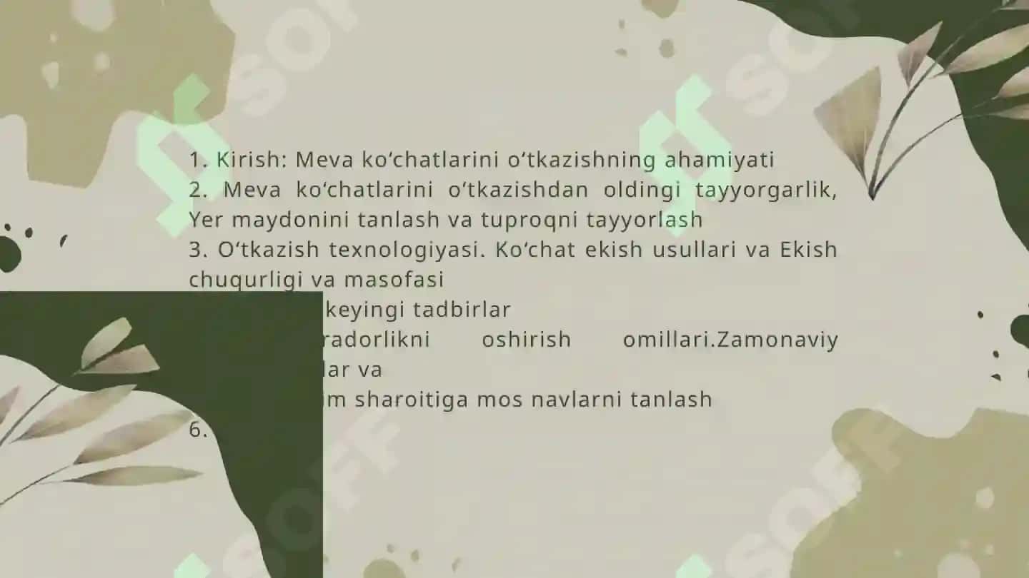 Meva ko‘chatlarini o‘tkazish texnologiyasi 3