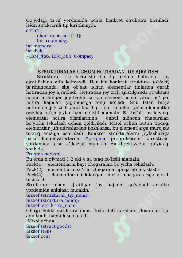 C++ da fayl toifasidagi strukturaviy ma'lumotlarni soha bo'yicha ishlatgan holda dastur tuzish. 5