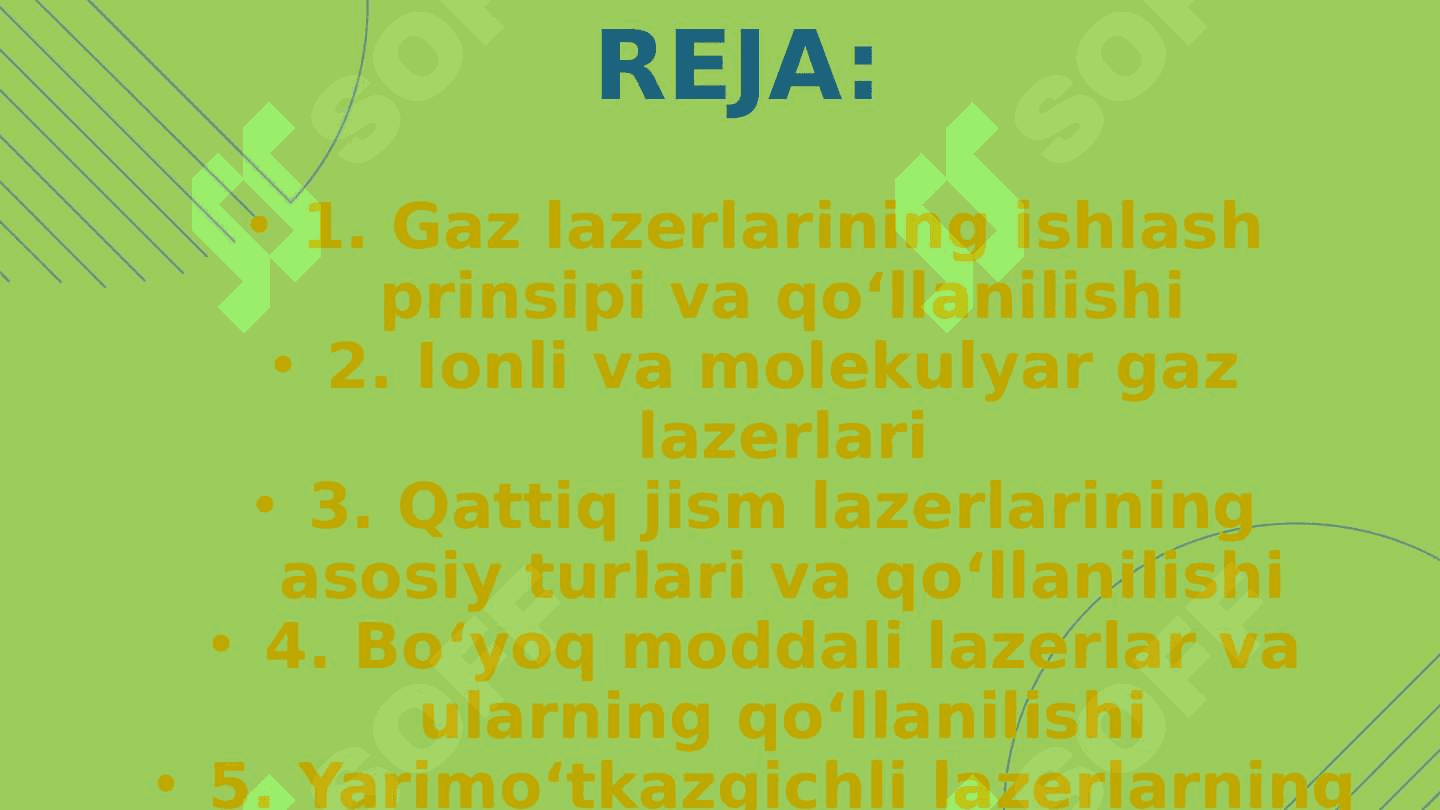 GAZ LAZERLARI. 2