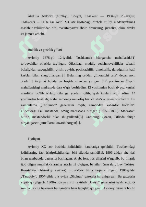 ABDULLA AVLONIY ISLOHOTCHI PEDAGOG VA BOLALAR SHOIRI 2