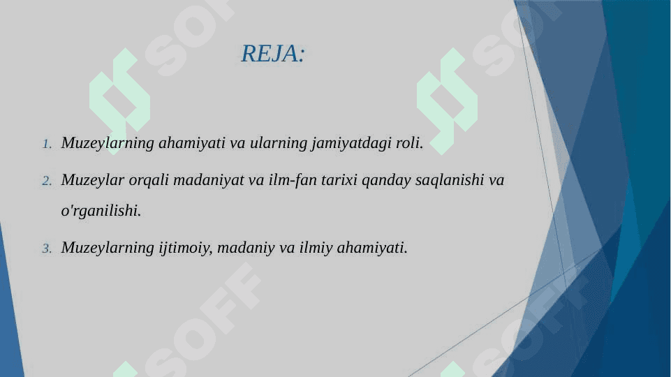 Dunyo muzeylari tasnifi 2