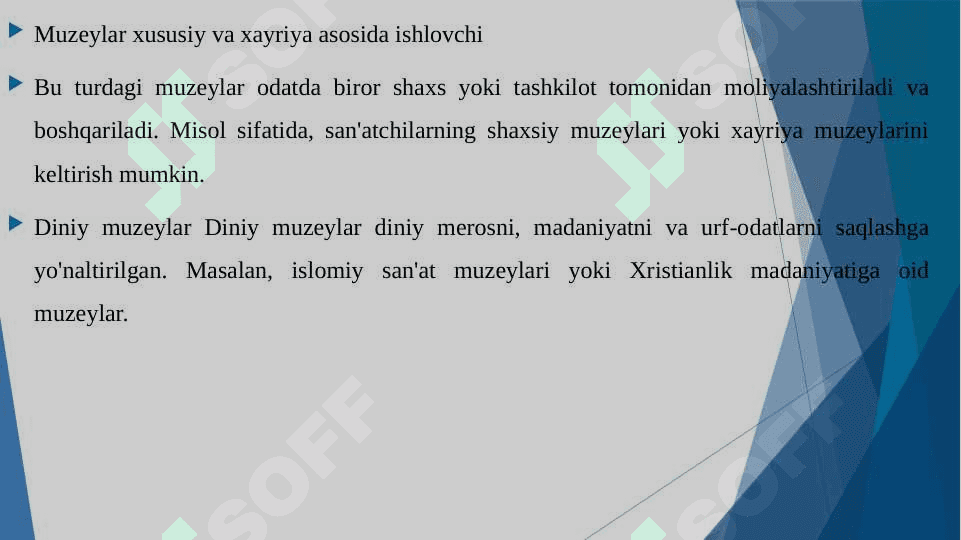 Dunyo muzeylari tasnifi 8