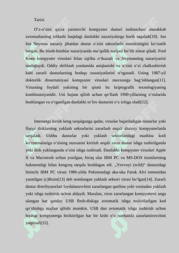 ZARARKUNANDA DASTURLARNING TURLARI. 3