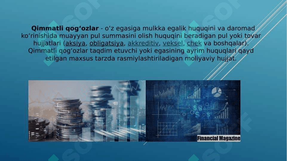 Qimmatli qog’ozlar bozorining makroiqtisodiy roli va vazifalari. 3