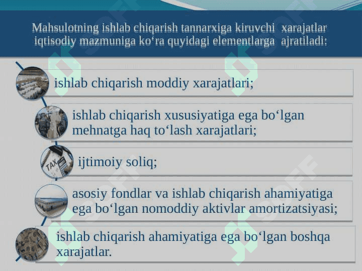 Qishloq xo`jaligi mahsulotlarining tannarxini hisoblash tartibi 4