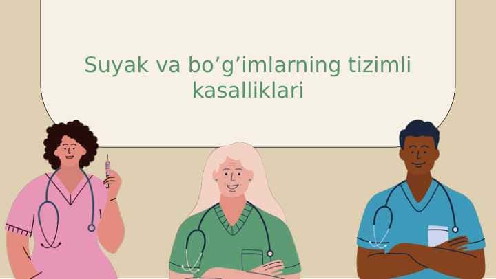 Suyak va bo’g’imlarning tizimli kasalliklari
