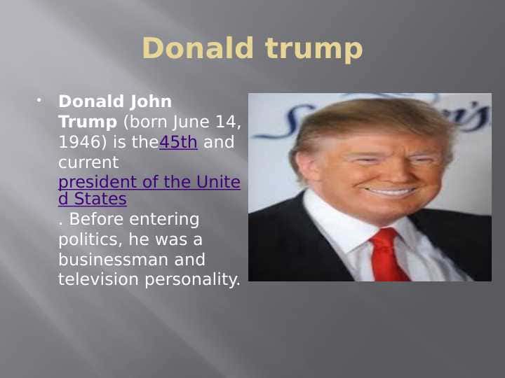 Donald trump 1