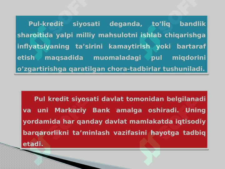 Pul kredit siyosati 3