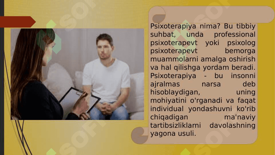 Bemorlarga psixoterapevtik ta'sir qilish usullari 2