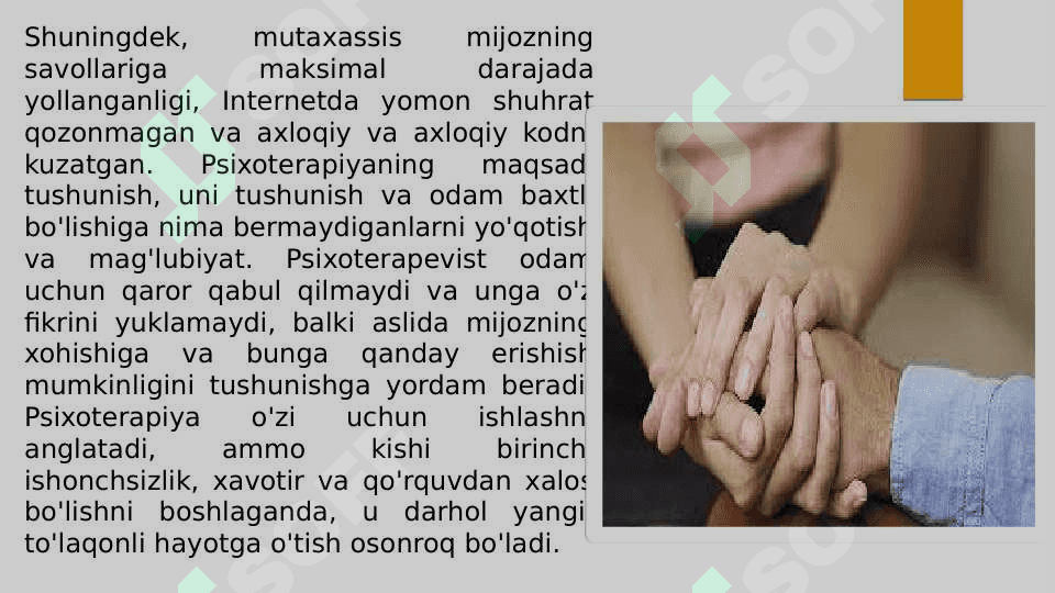Bemorlarga psixoterapevtik ta'sir qilish usullari 4