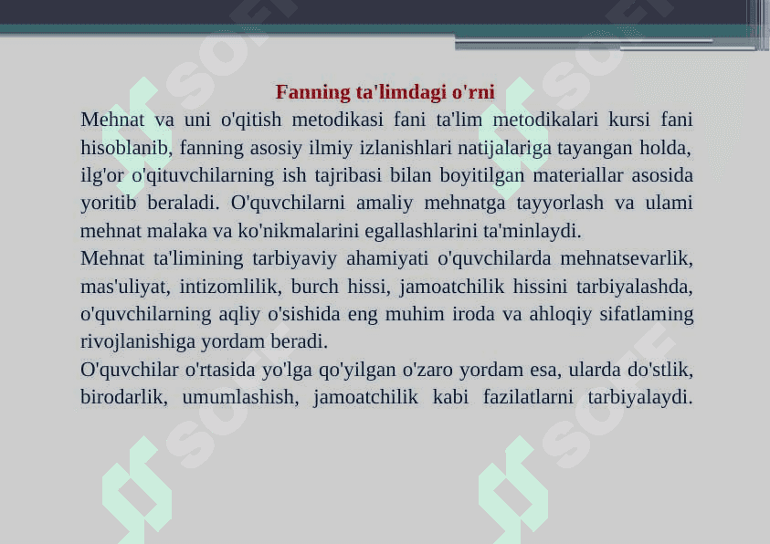 Texnologiya darslarini tashkil qilish shakllari 3