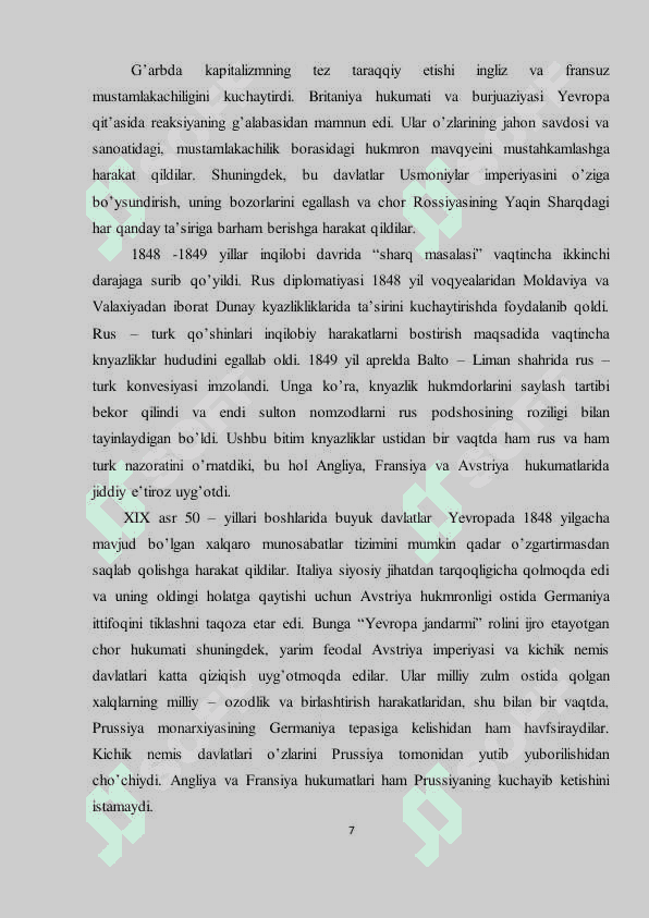 XIX asrning ikkinchi yarmida rus-turk munosabatlari 7