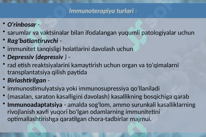 Klinik farmakologiya immunotrop dorilar 3