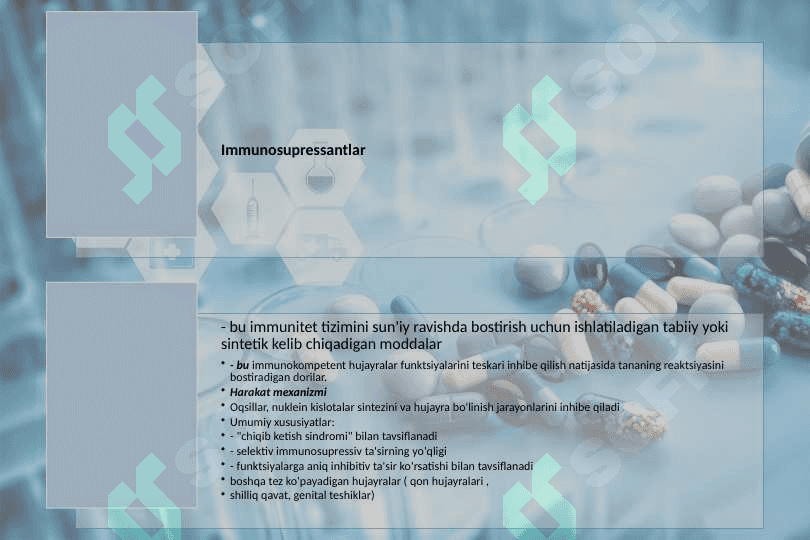Klinik farmakologiya immunotrop dorilar 7