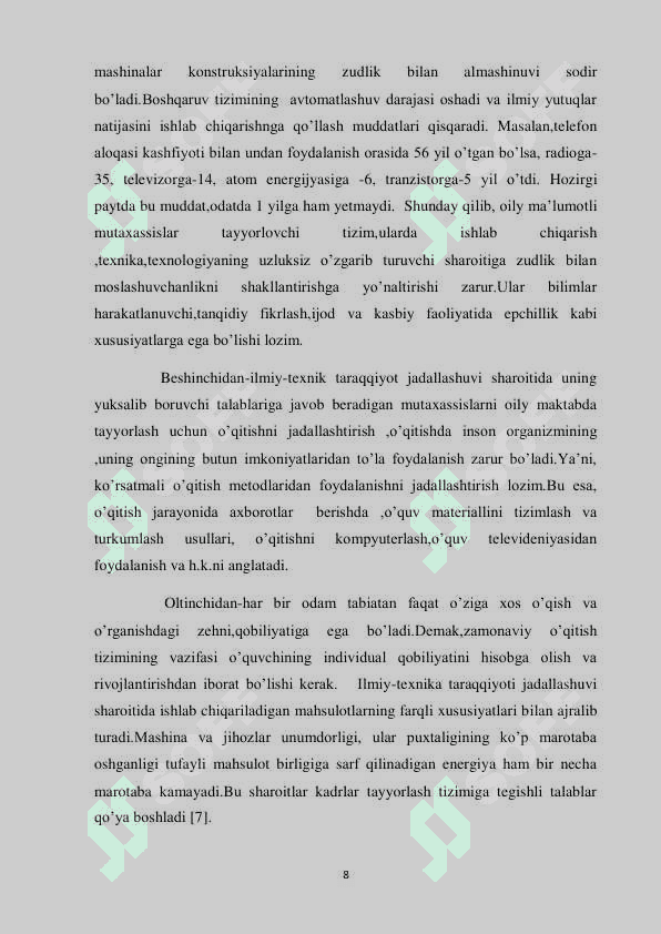 KASB-HUNAR KOLLEJLARIDA FIZIKANI O’QITISHDA TALABALAR KASBI XUSUSIYATLARINI HISOBGA OLISH 8