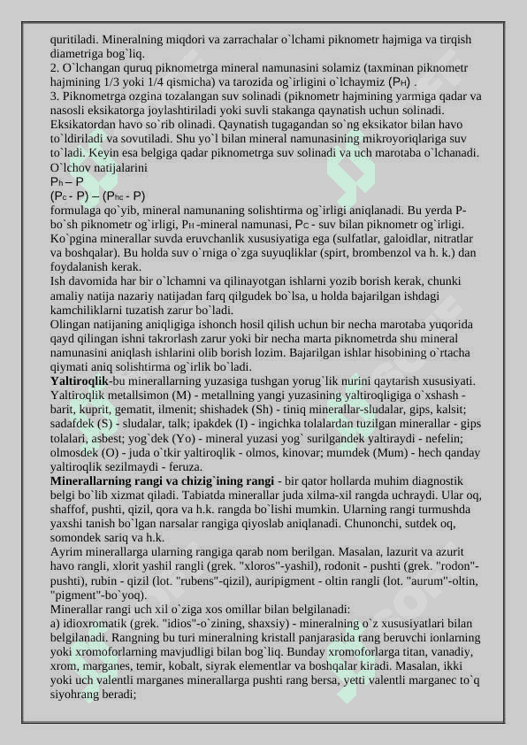 MINERALLARNING FIZIK XUSUSIYATLARI 4