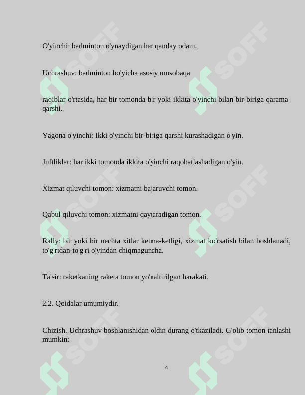 BADMINTON 4