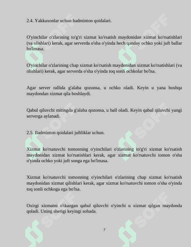 BADMINTON 7