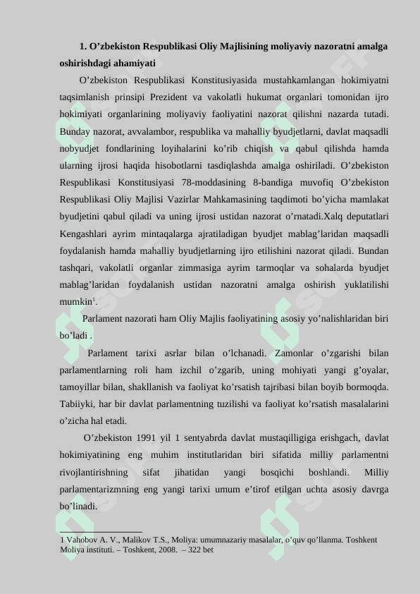 Umumdavlat nazorat organlarining moliyaviy nazoratni tashkil etishdagi roli 2