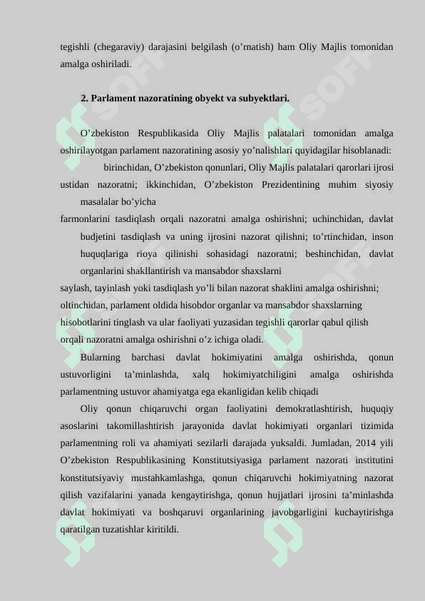 Umumdavlat nazorat organlarining moliyaviy nazoratni tashkil etishdagi roli 6