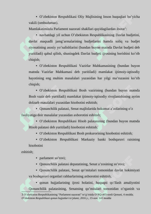 Umumdavlat nazorat organlarining moliyaviy nazoratni tashkil etishdagi roli 8