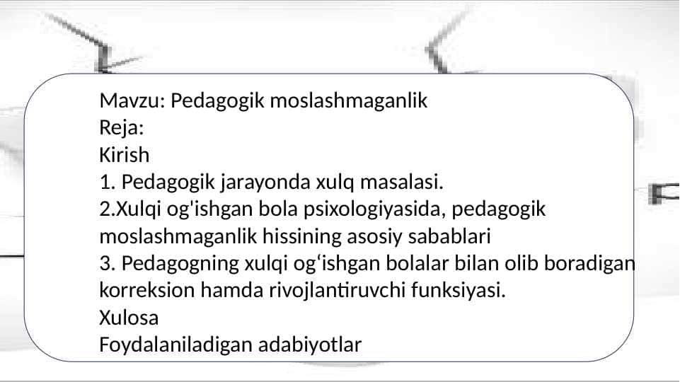 pedagogik moslashmaganlik