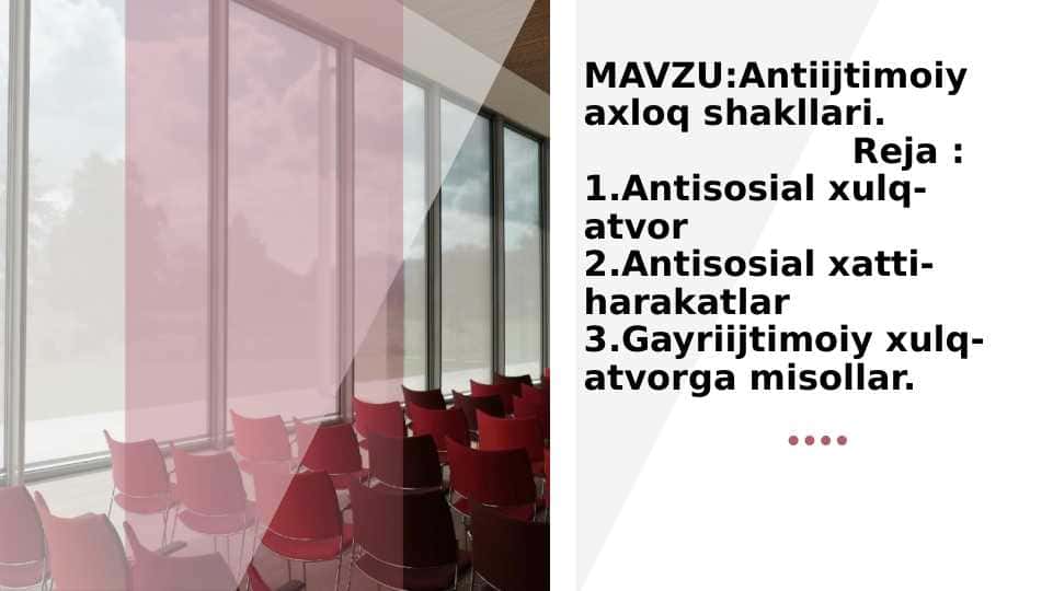 antiijtimoiy axloq shakllari