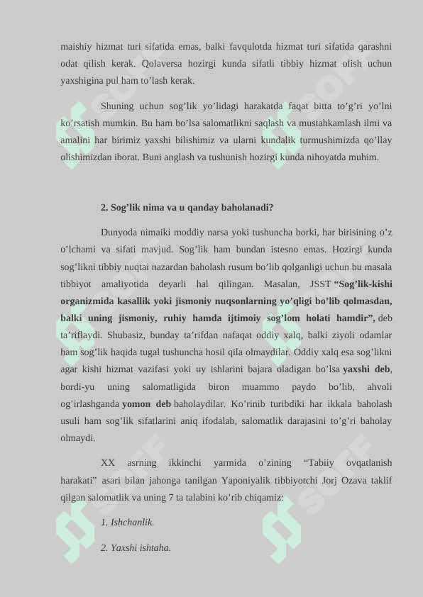IKKINCHI TAMOYIL - SOG'LIK UCHUN IRODA 4