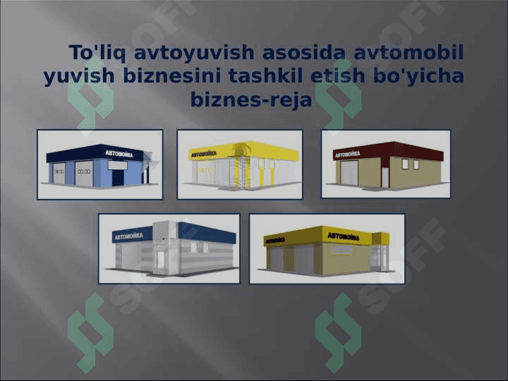 Biznes-reja AVTO yuvish 2