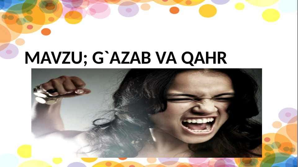 g`azab va qahr 1