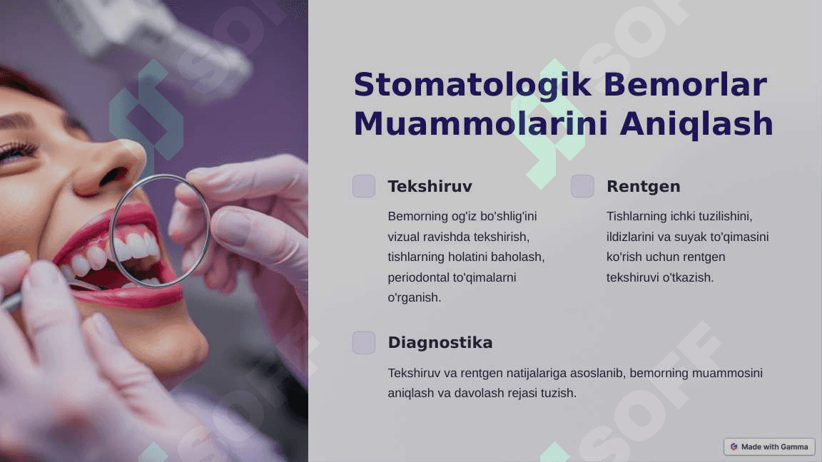 Stamatologik Bemorlarni Parvarishlash 3
