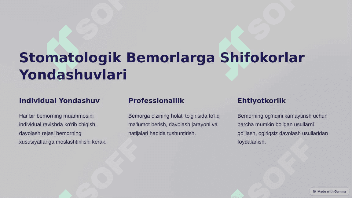 Stamatologik Bemorlarni Parvarishlash 4