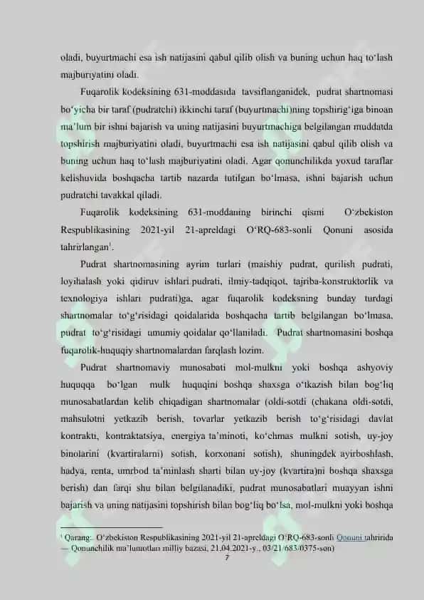 Qurilish pudrat shartnomasi 7