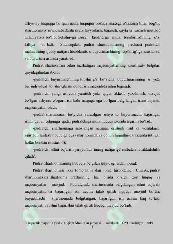 Qurilish pudrat shartnomasi 8