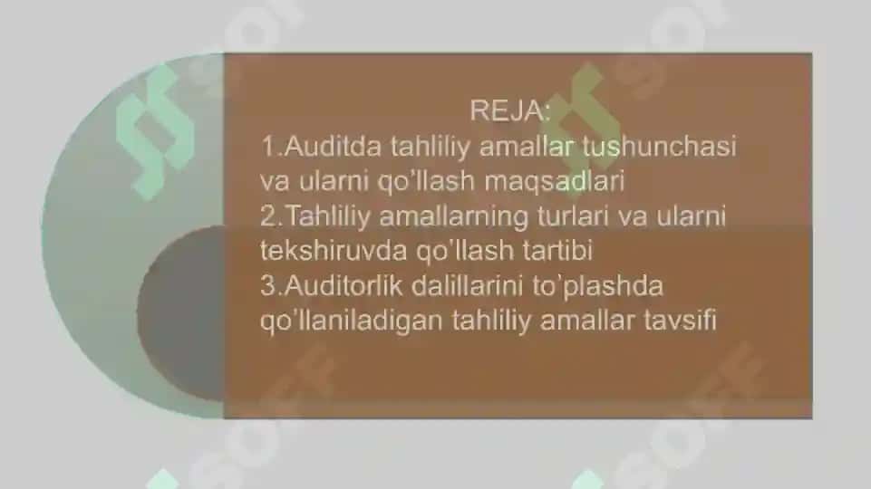 Tahliliy amallar (auditda tahliliy amallar) 2