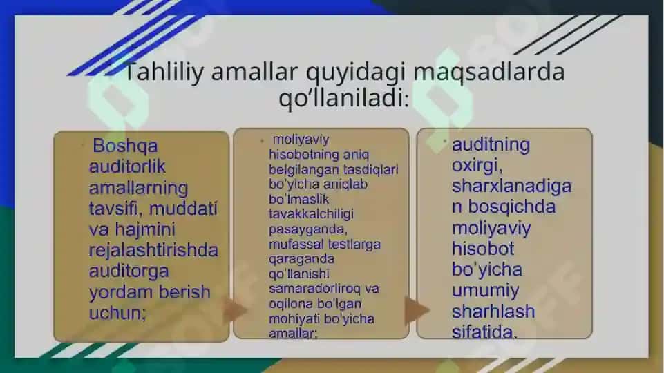 Tahliliy amallar (auditda tahliliy amallar) 4