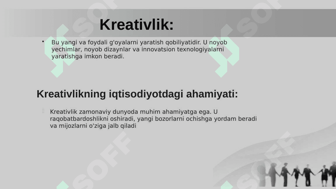 Biznes jarayonlarini tashkil etishda kreativlikning órni 3