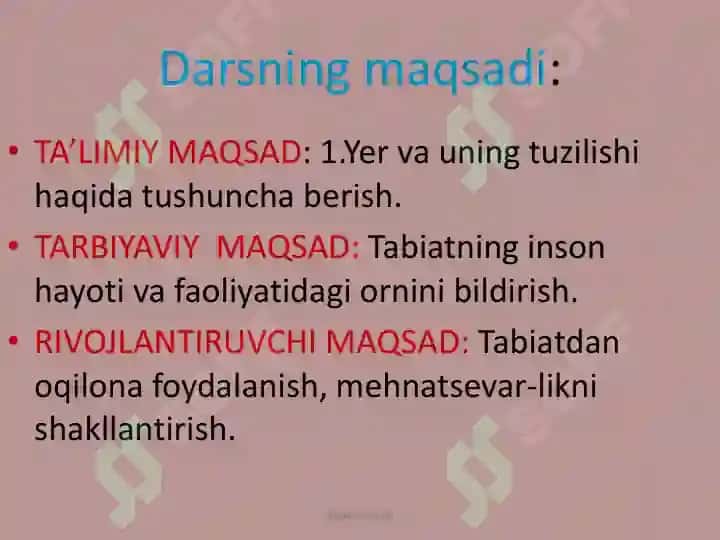 yer sayyora yer yuzasining tuzilishi 2