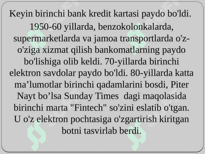 ELEKTRON TIJORATDA BANK-MOLIYA XIZMATLARNI RAQAMLASHTIRISH 5