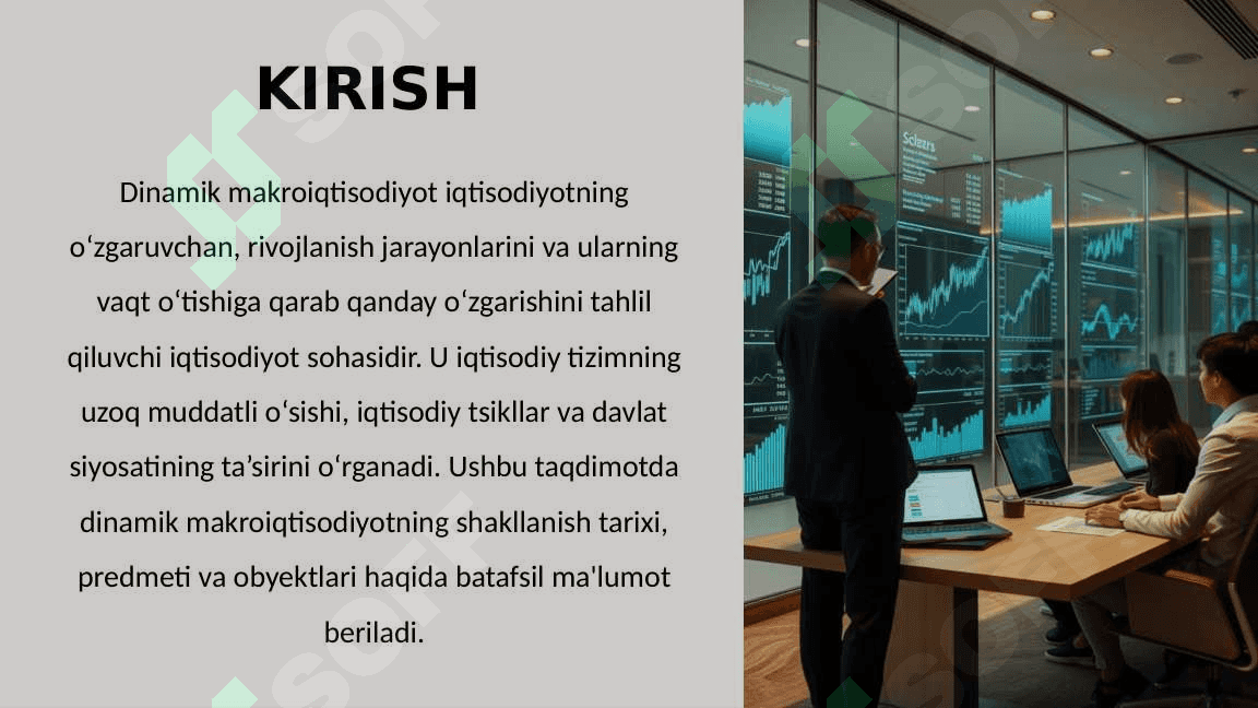 Dinamik makroiqtisodiyot shakllanish tarixi predmeti va obyekti 2