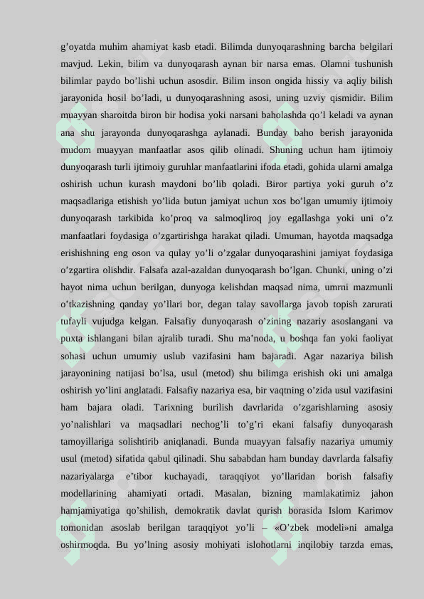 FALSAFA FANIDAN ORALIQ NAZORAT SAVOLLARIGA JAVOBLAR 4