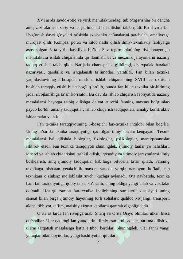 Fanlarning klassifikatsiyasi.Hozirgi zamon fanlariga xos xususiyatlar 7
