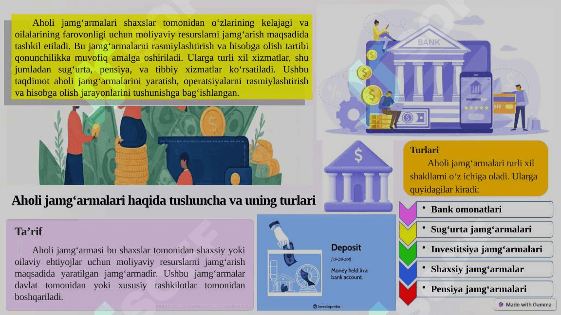 Aholi jamg`armalari bo`yicha operatsiyalarni rasmiylashtirilishi va hisobga olish tartibi 2