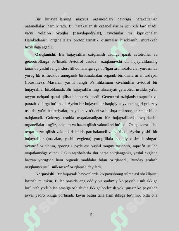 Umurtqasiz hayvonlar dunyosining filogenetik bog’lanishi 5