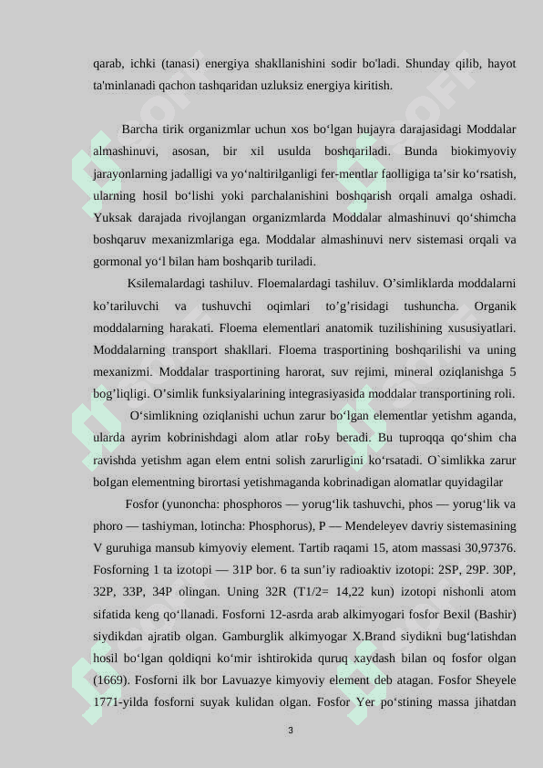 Fosforli moddalar va energiya almashinuvidagi ahamiyati 3