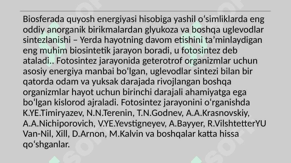 FOTOSINTEZNING TABIATDA TUTGAN O’RNI 3