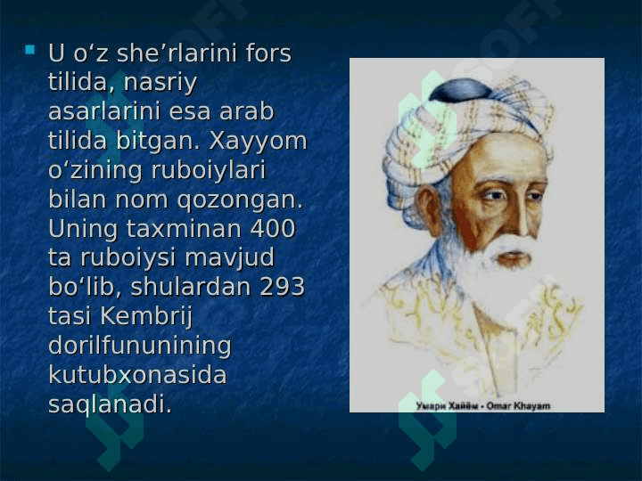 Umar Xayyomning pedagogik qarashlari 4