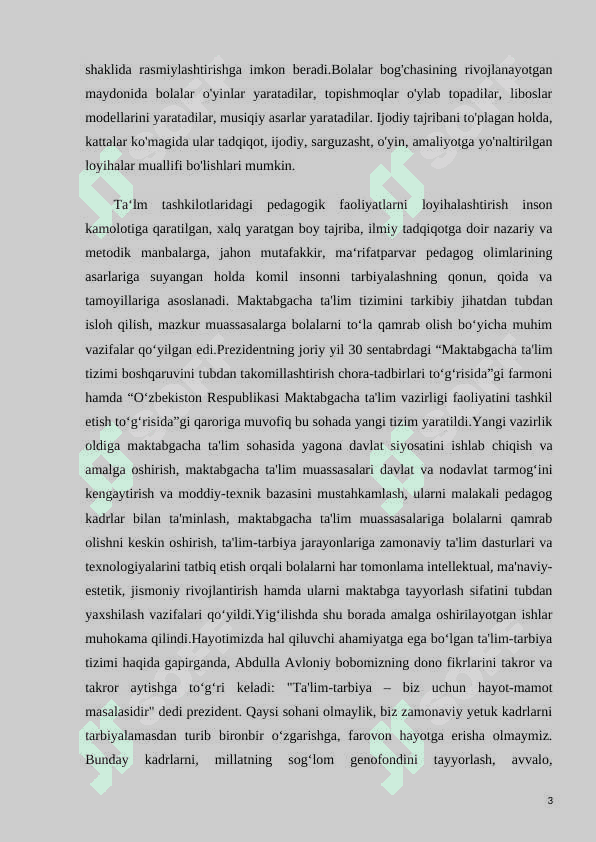 ZAMONAVIY MAKTABGACHA TAʼLIM TASHKILOTLARIDAGI PEDAGOGIKA FAOLIYATLAR 3