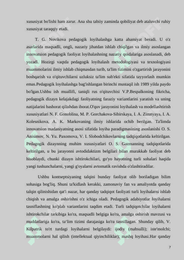 ZAMONAVIY MAKTABGACHA TAʼLIM TASHKILOTLARIDAGI PEDAGOGIKA FAOLIYATLAR 7