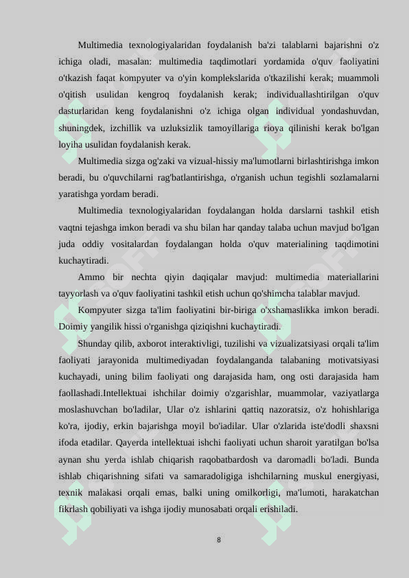 Maktabgacha taʼlim tashkilotlarida multimediyadan foidalanish 8